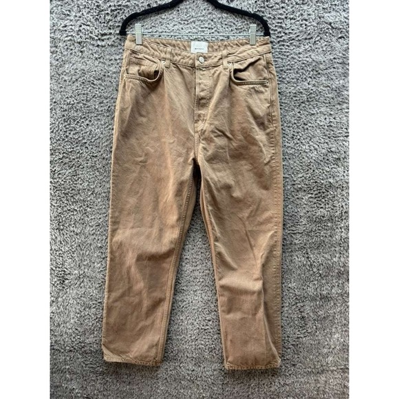 Reformation Cowboy High Rise Straight Button Fly Jeans Brown Women's Size 30 - Picture 1 of 13
